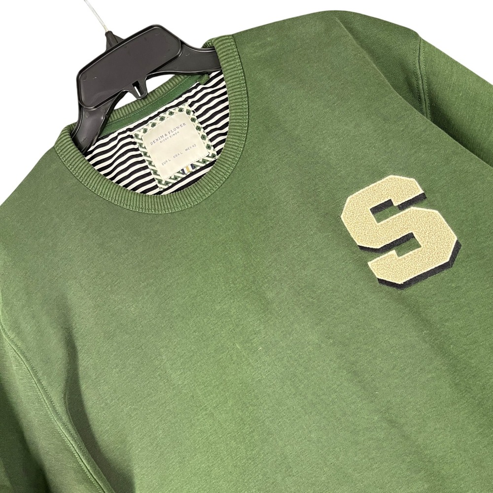 Denim & Flower Varsity Patch Limited Edition Superior State Sweatshirt Mens L